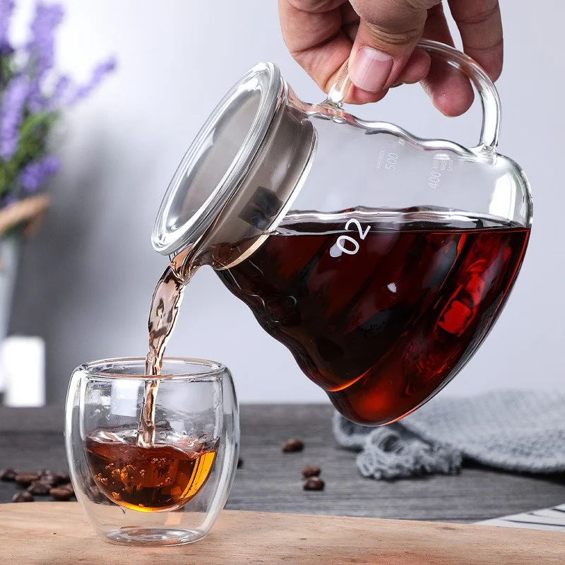 Coffee Equipment For Home - 뚜껑이 있는 핸드 브루 커피 물병,