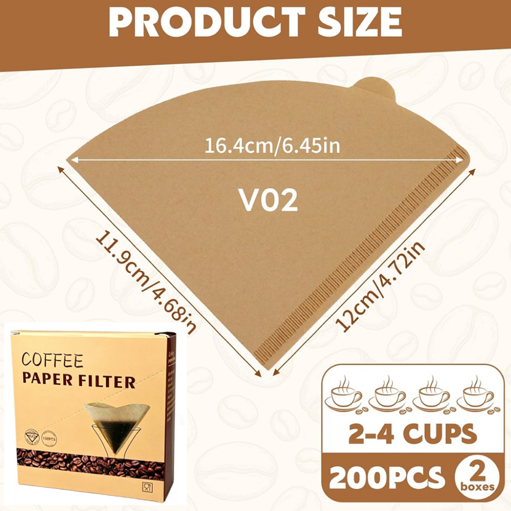 커피 필터 200개입 콘형 커피 필터 # 종이 커피 필 - Coffee Equipment For Home 리뷰 및 가격