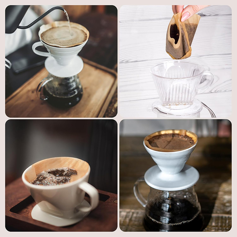 100Pcs 커피 필터 용지 (1-4 컵) 일회용 필터 - Coffee Equipment For Home 리뷰 및 가격