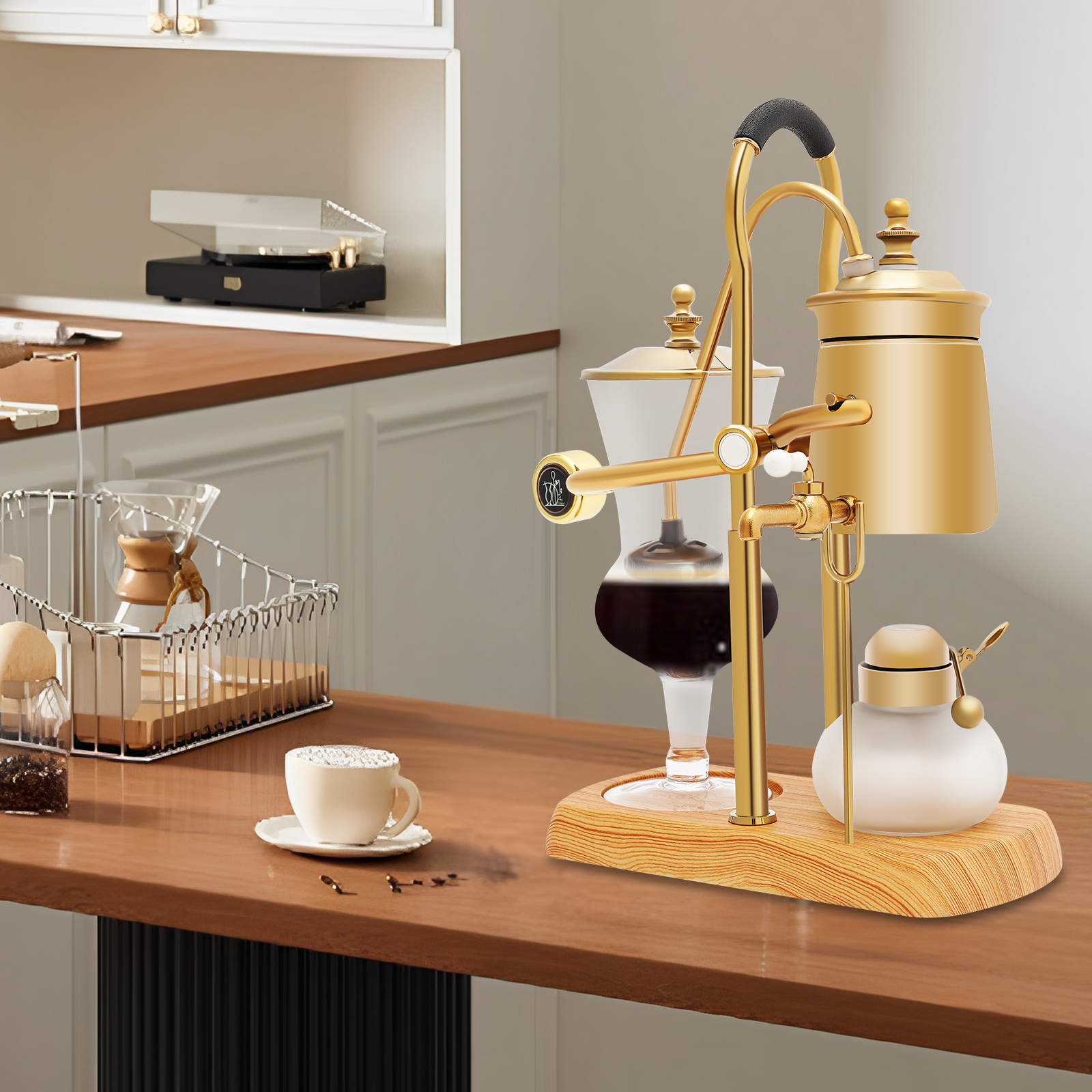 400ml 골드 벨기에 왕실 밸런스 사이펀 커피 메이커 - Vintage Coffee Equipment 리뷰 및 가격