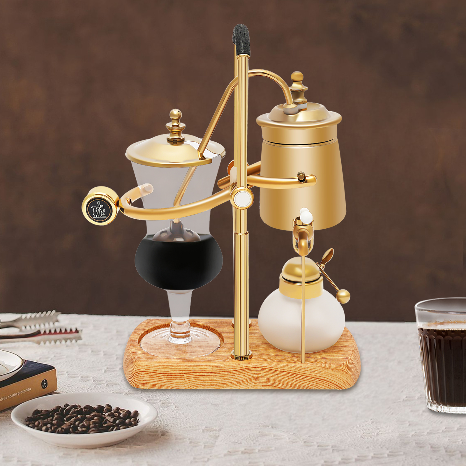 400ml 골드 벨기에 왕실 밸런스 사이펀 커피 메이커 - Vintage Coffee Equipment 리뷰 및 가격