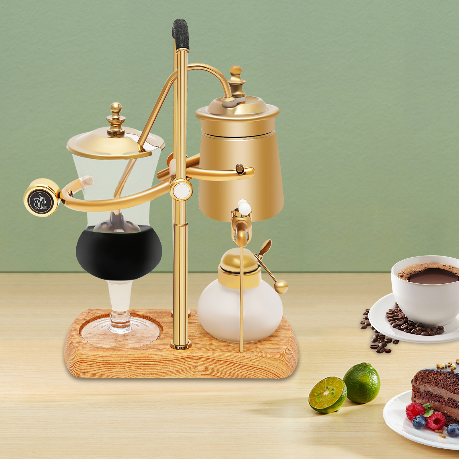400ml 골드 벨기에 왕실 밸런스 사이펀 커피 메이커 - Vintage Coffee Equipment 리뷰 및 가격
