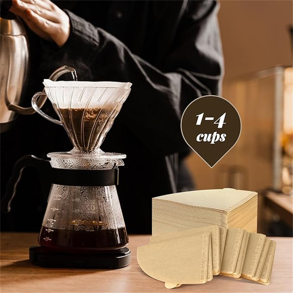 커피 필터 종이 V자형 목재 펄프 드립 종이 콘 커피  - Coffee Equipment Bag 리뷰 및 가격