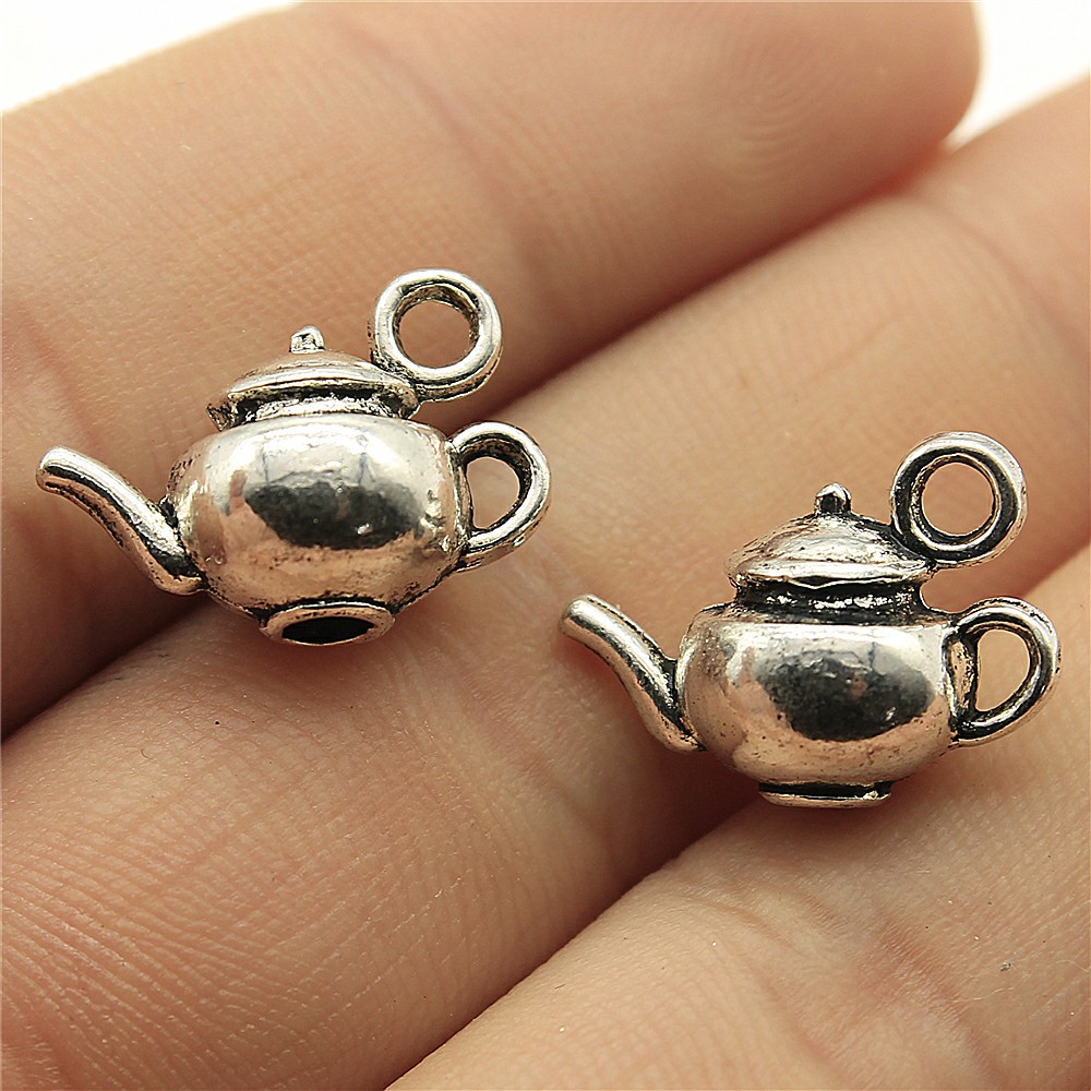 10pcs 주전자 주전자 커피 주전자 매력 골동품 실버 - Vintage Coffee Equipment 리뷰 및 가격