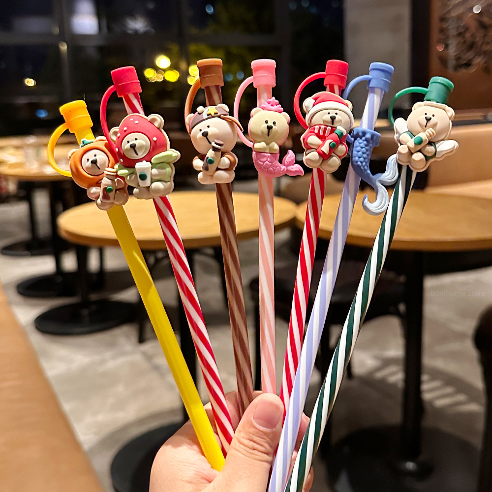 브러시가있는 7-8mm 빨대 용 귀여운 실리콘 밀짚 커 - Bean Hopper Lid 리뷰 및 가격
